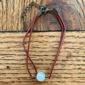 Pearl like charm bracelet